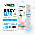 ENZY MAX – Ayurvedic Fast-Action Digestive Enzyme Syrup for Instant Acid Relief, Gas, Acidity & Indigestion