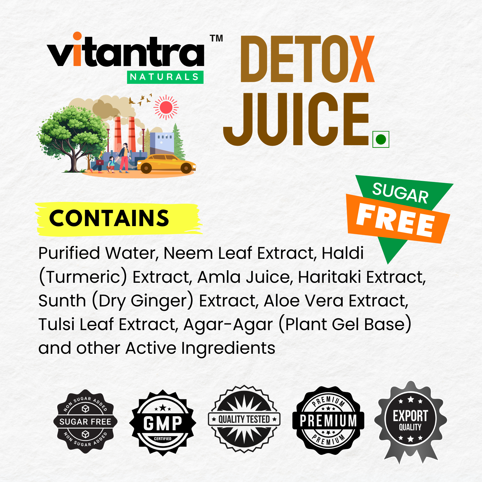 Vitantra Naturals Herbal Detox Juice – Ayurvedic Cleansing Drink for Liver Detox, Weight Loss & Digestive Health