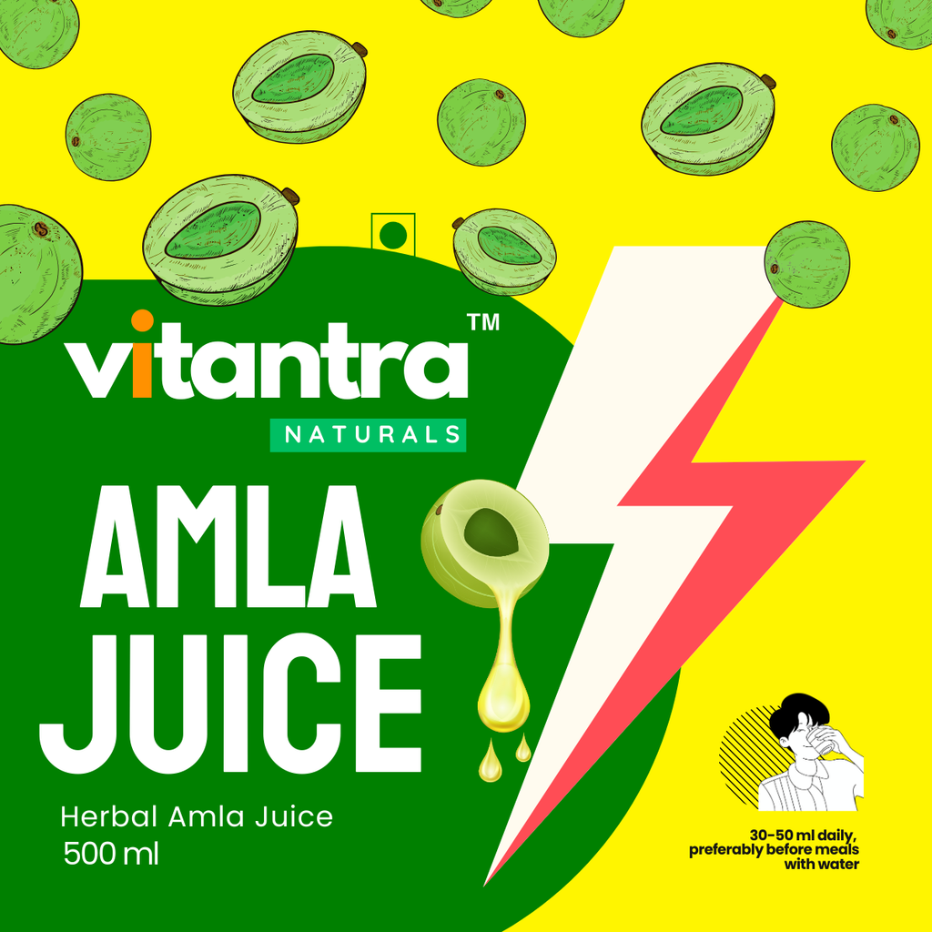Vitantra Naturals Amla Juice – Pure Herbal Amla Drink for Immunity, Digestion, Liver Detox & Glowing Skin