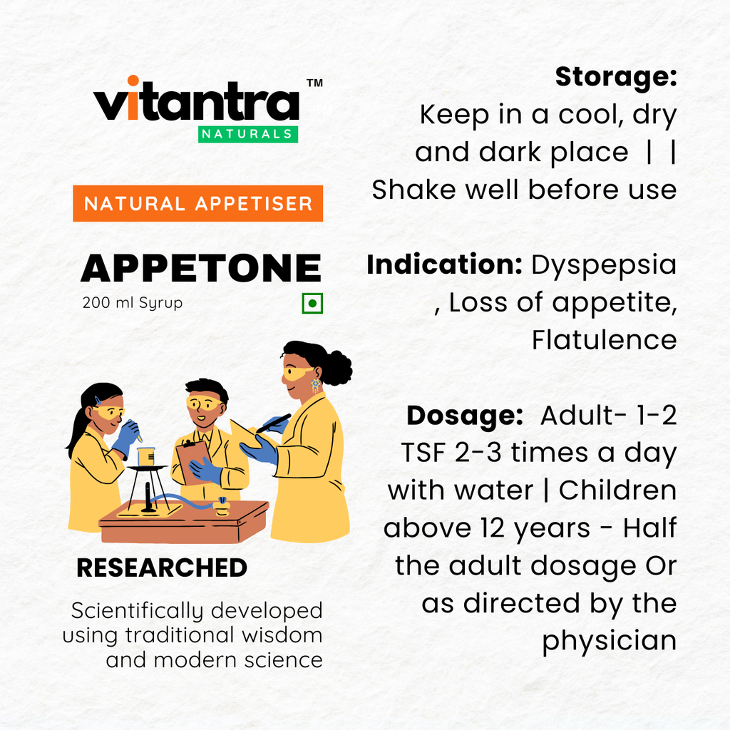 APPETONE – Ayurvedic Natural Appetite Booster for Low Appetite, Poor Digestion & Fatigue