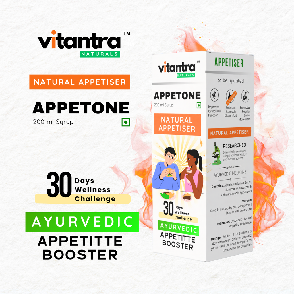 APPETONE – Ayurvedic Natural Appetite Booster for Low Appetite, Poor Digestion & Fatigue