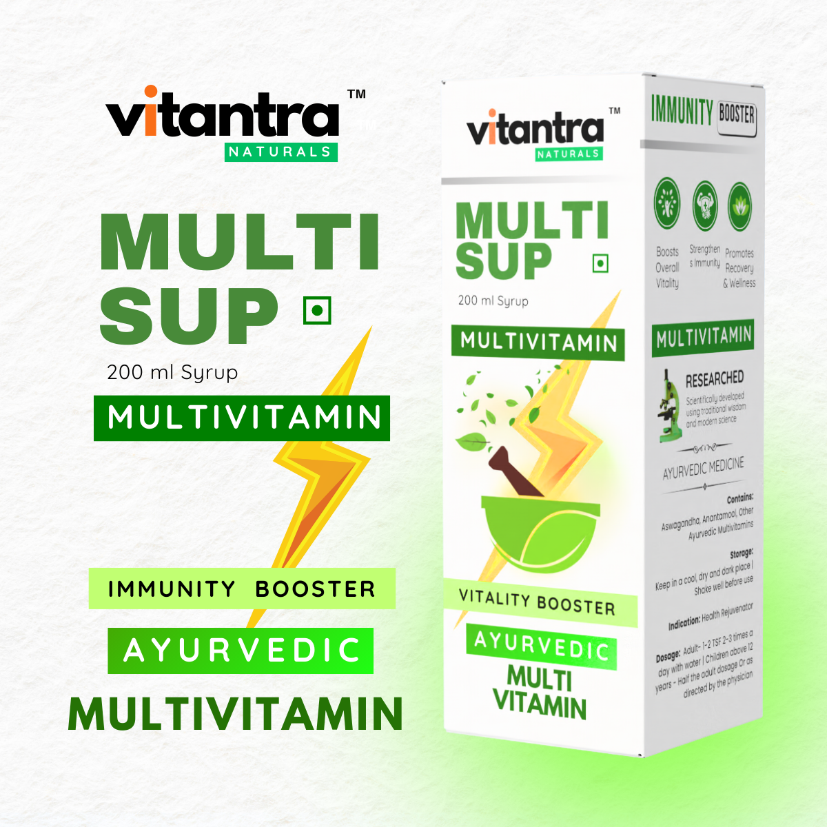 MULTI SUP – Ayurvedic Multivitamin Syrup for Immunity, Strength, Vitality & Daily Wellness